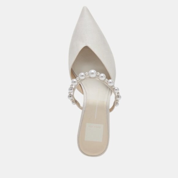 Dolce Vita Kanika Pearl Mid Heels Vanilla Pearls Wedding Bride Size 8 $150.00 - Picture 13 of 16